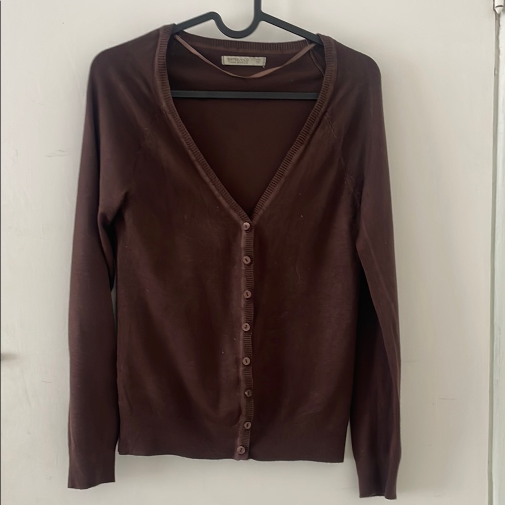 Women's Brown Cardigan Sweater